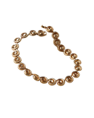 gold swirl statement necklace