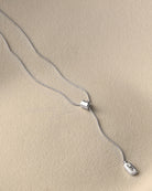 silver long necklace with pendant 