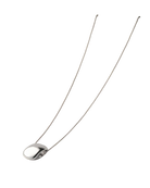 silver long necklace with pendant 