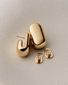 gold chunky earrings