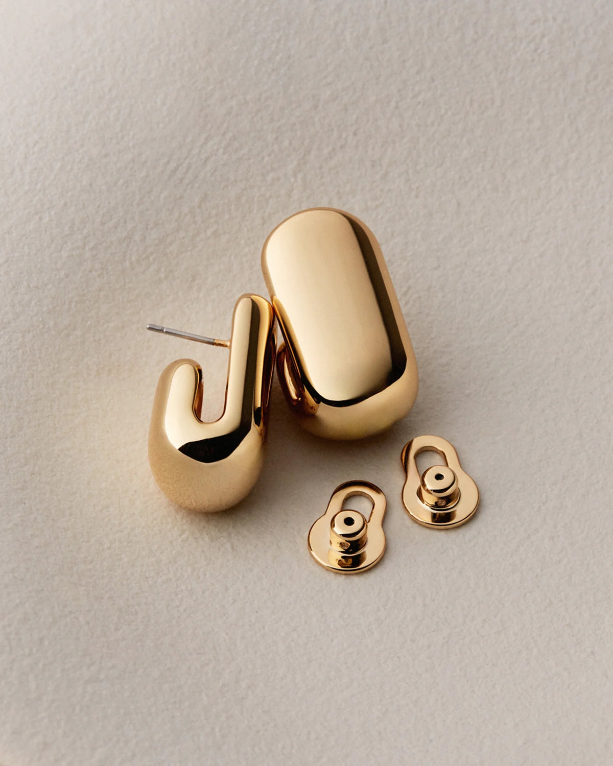 gold chunky earrings