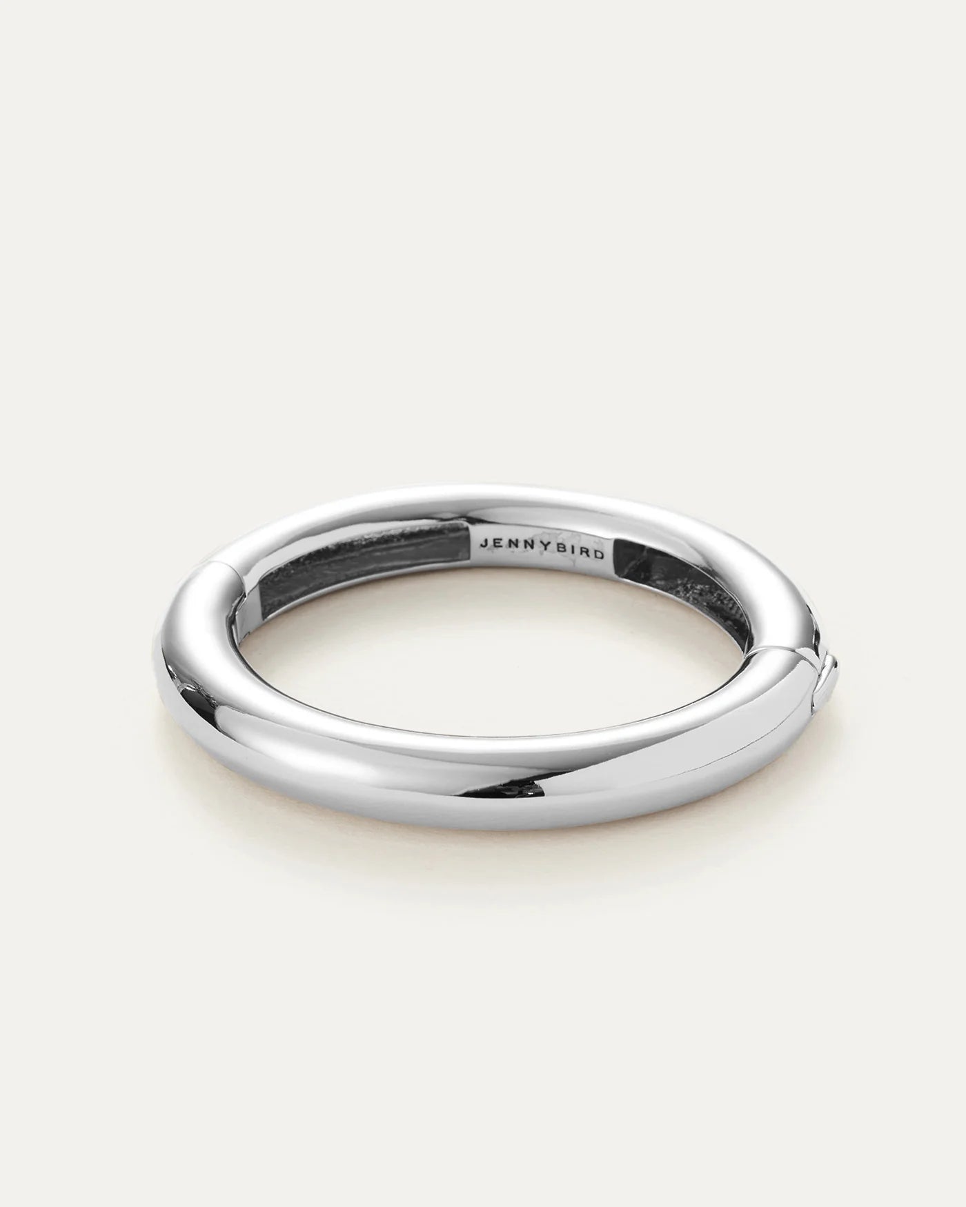 Chunky silver Gia Mega bangle bracelet by Jenny Bird