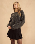 John and Jenn Augustus Embellished Sweater with Pearls