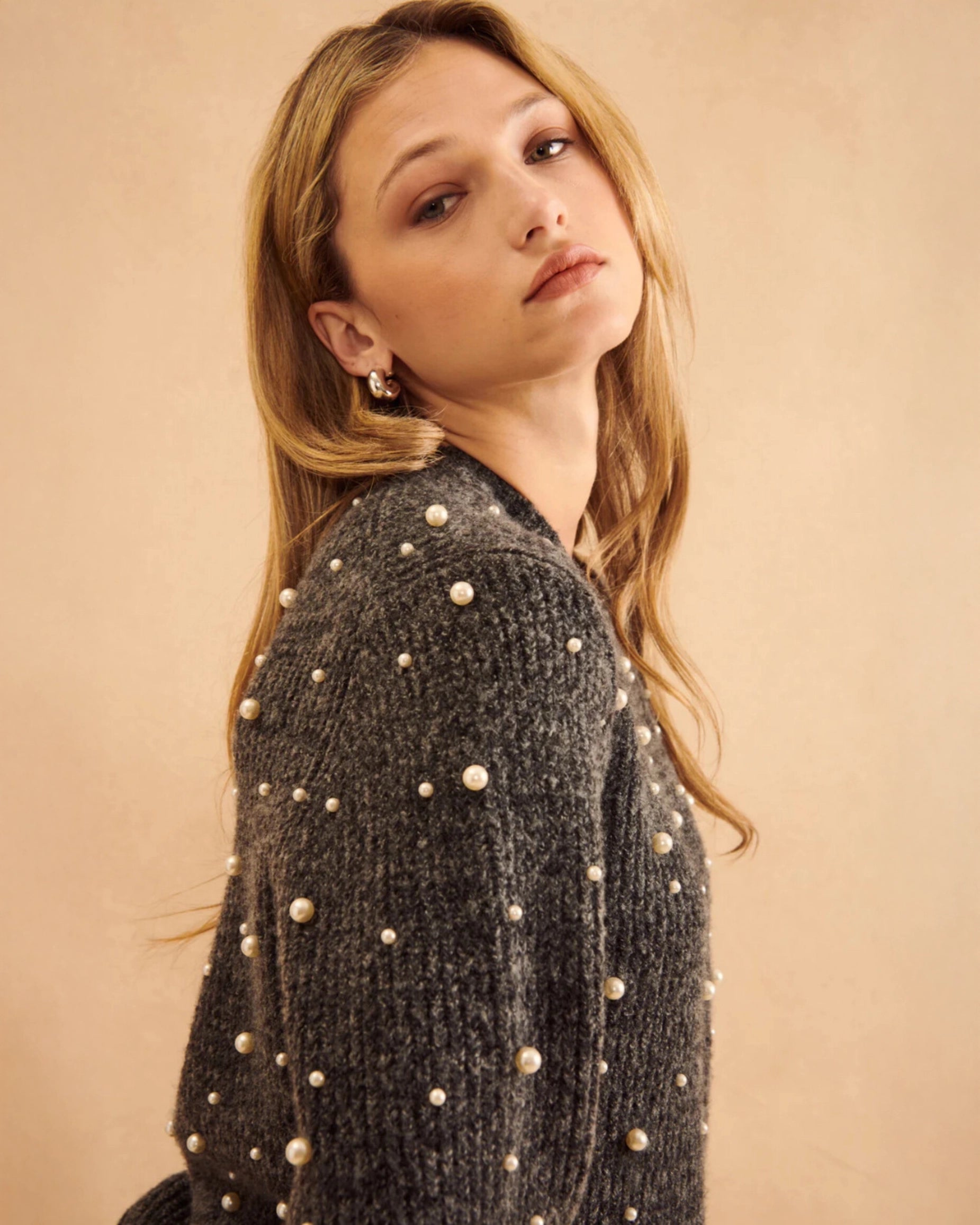 John and Jenn Augustus Embellished Sweater with Pearls