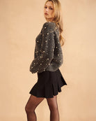 John and Jenn Augustus Embellished Sweater with Pearls