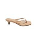 beige suede kitten heel shoe