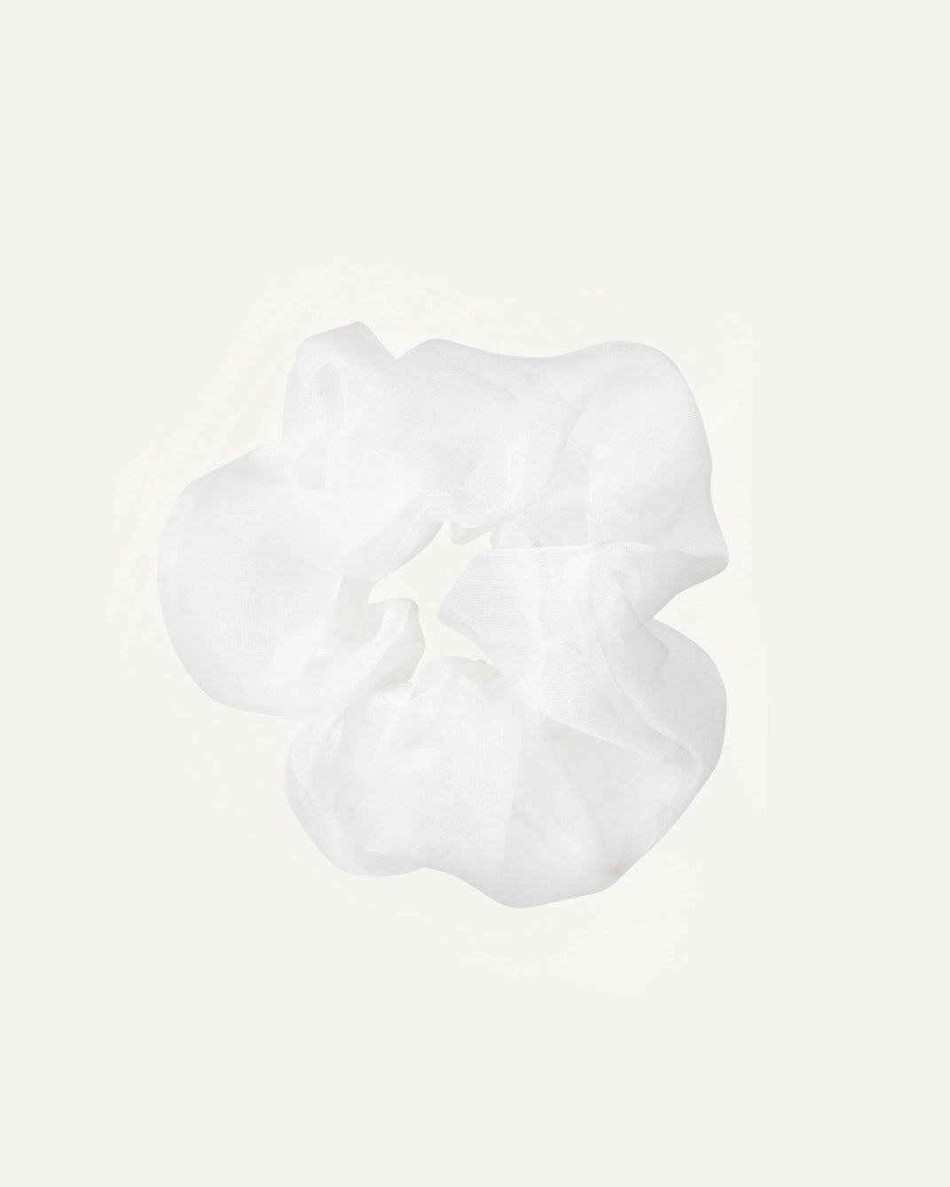 White chiffon scrunchie