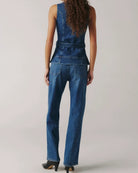 denim sleeveless top