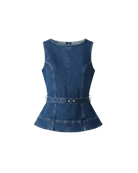 denim sleeveless top