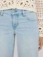 Le Slim Palazzo jeans by Frame in Preen Raw After light wash colour