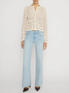 Le Slim Palazzo jeans by Frame in Preen Raw After light wash colour