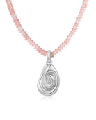 LUV AJ Coquille Beaded Necklace in Silver