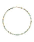 Necklace with multicolored amazonite beads