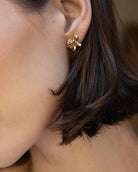 Leah Alexander Bow Petite Earrings in Gold