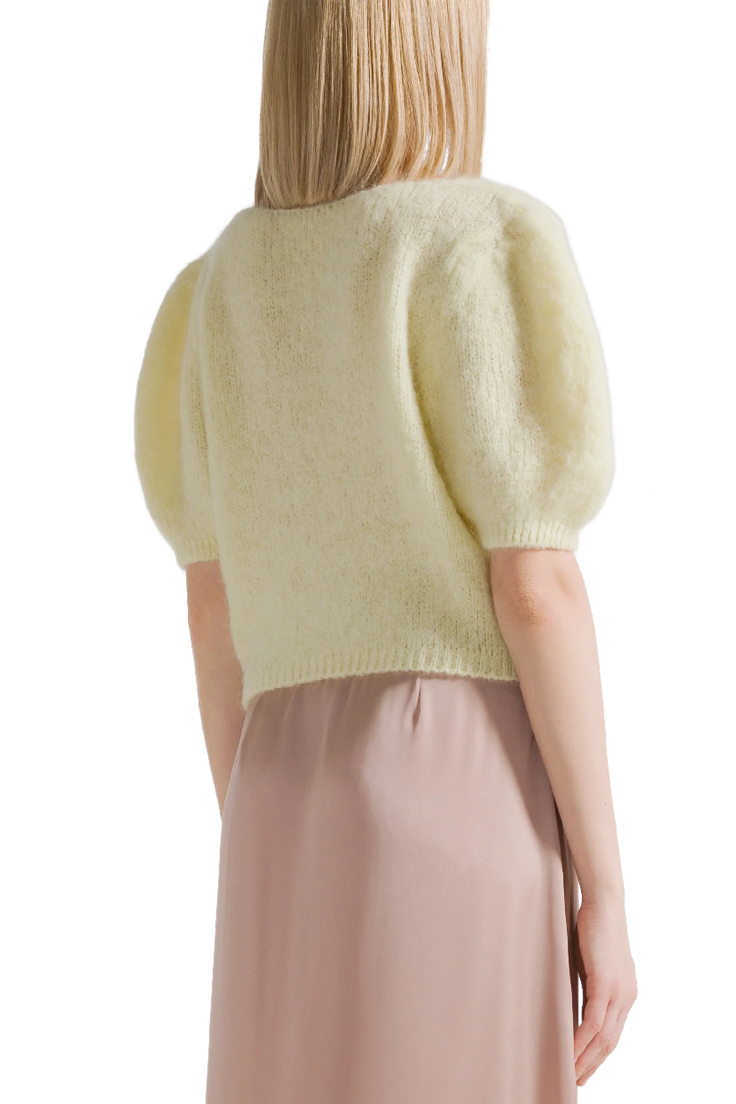 yellow knit sweater short sleeve top