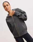 Lune Active Olly Bomber Jacket in Dark Grey