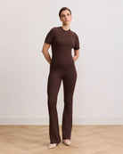 Lune Active Olly Flare Pants in Chocolate Brown