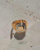 Luv AJ Dalia Tw Tone Ring Gold