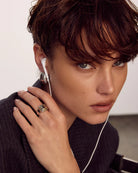 Luv AJ Dalia Tw Tone Ring Silver
