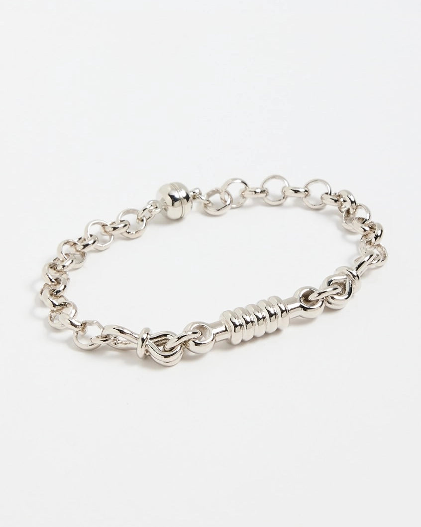 Luv AJ Horsebit Bracelet in Silver