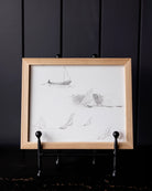 Luxe B Co Sailboat Blueprints Art in Pine Frame