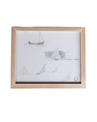 Luxe B Co Sailboat Blueprints Art in Pine Frame