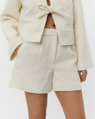 off white tailored shorts