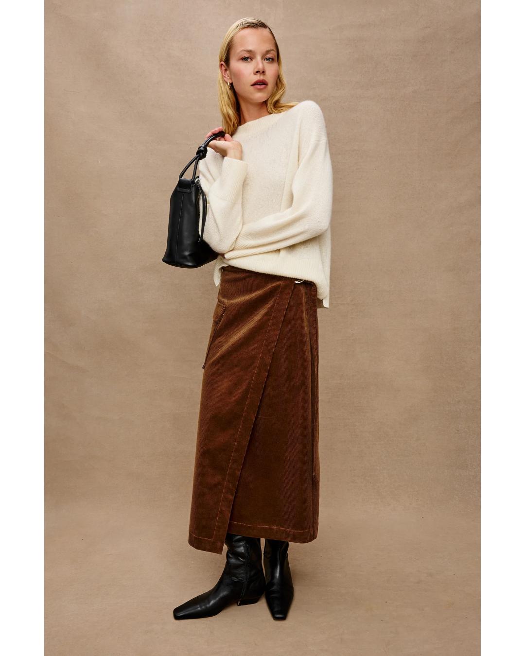ivory cashmere long sleeve sweater