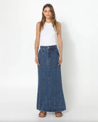 Madison the Label Carissa Denim Maxi Skirt