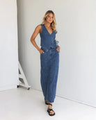 Madison the Label Carissa Denim Maxi Skirt