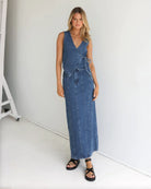 Madison the Label Carissa Denim Maxi Skirt