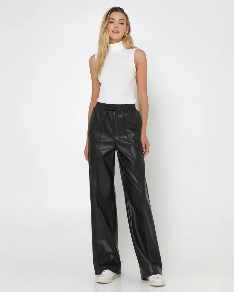 Madison the label Varney Turtleneck Sleeveless Top in White