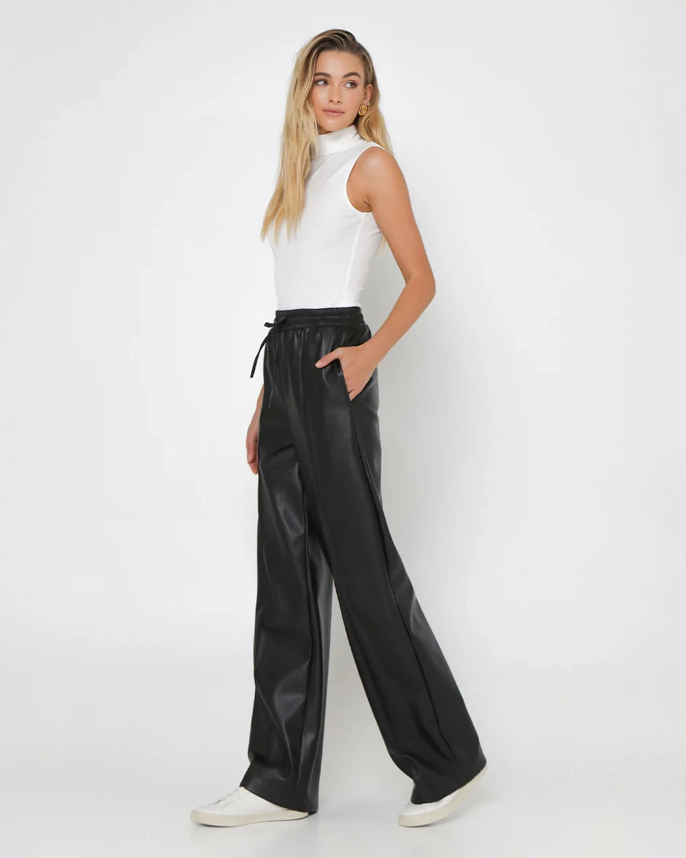 Madison the label Varney Turtleneck Sleeveless Top in White