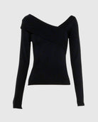 Madison the Label Petra Knit Top in Black