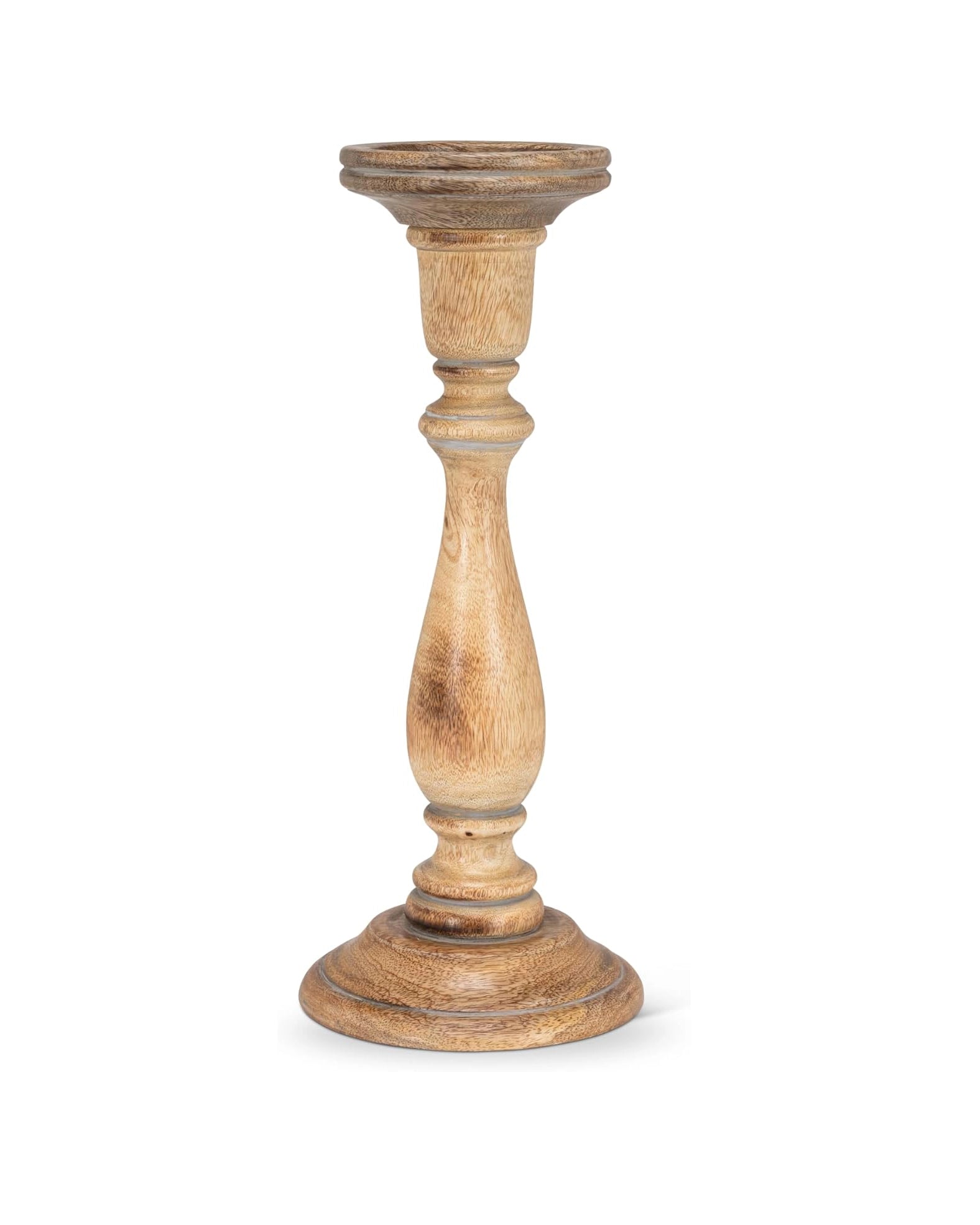 wooden pillar candle holder by abbott