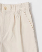 Beige chino wide leg shorts