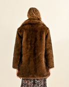 Molly Bracken Faux Fur Coat in Brown