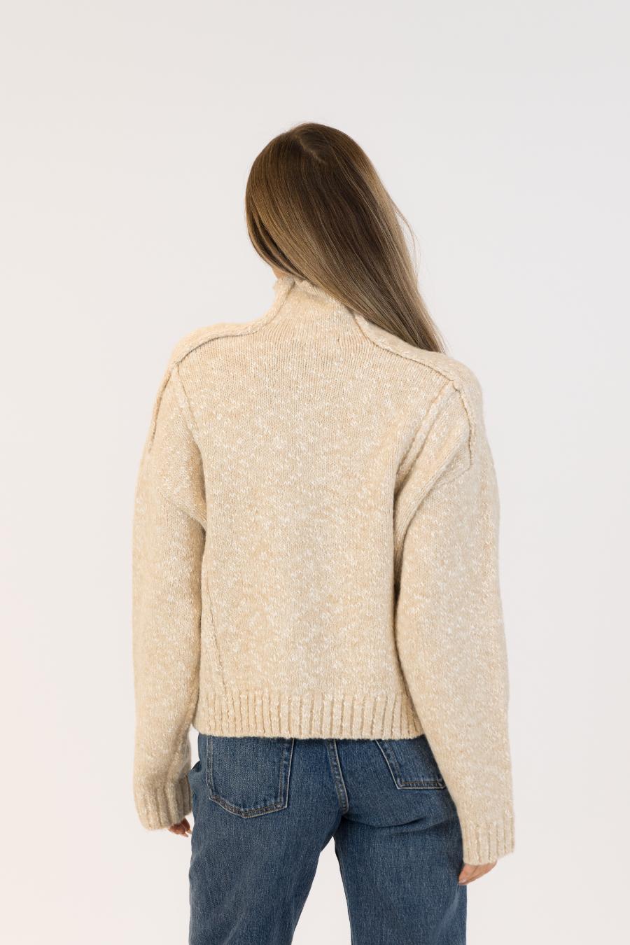 beige knit sweater
