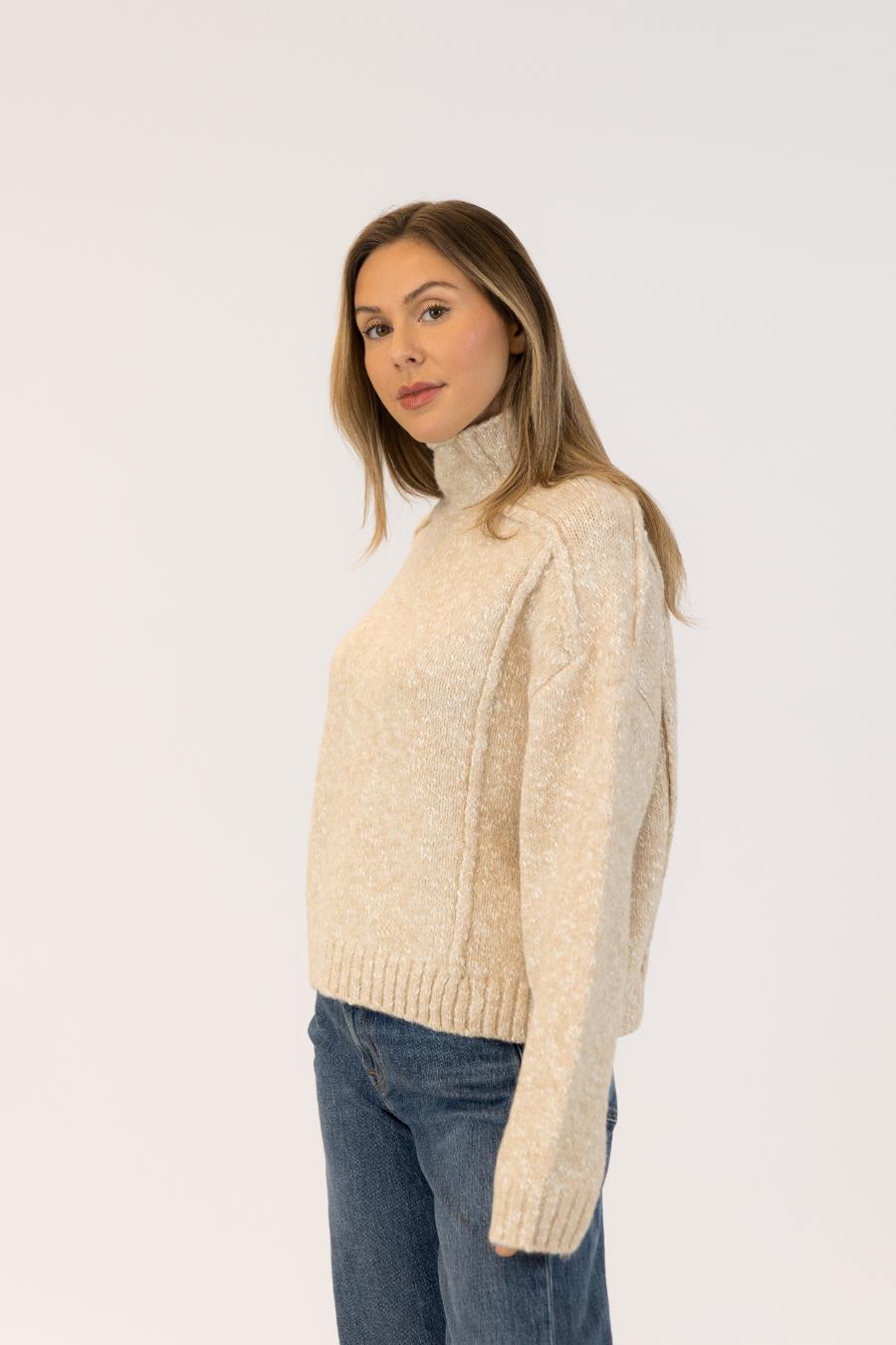 beige knit sweater