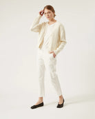 Naif Berthe Cotton and Cashmere Cardigan in Ivory