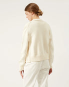 Naif Berthe Cotton and Cashmere Cardigan in Ivory