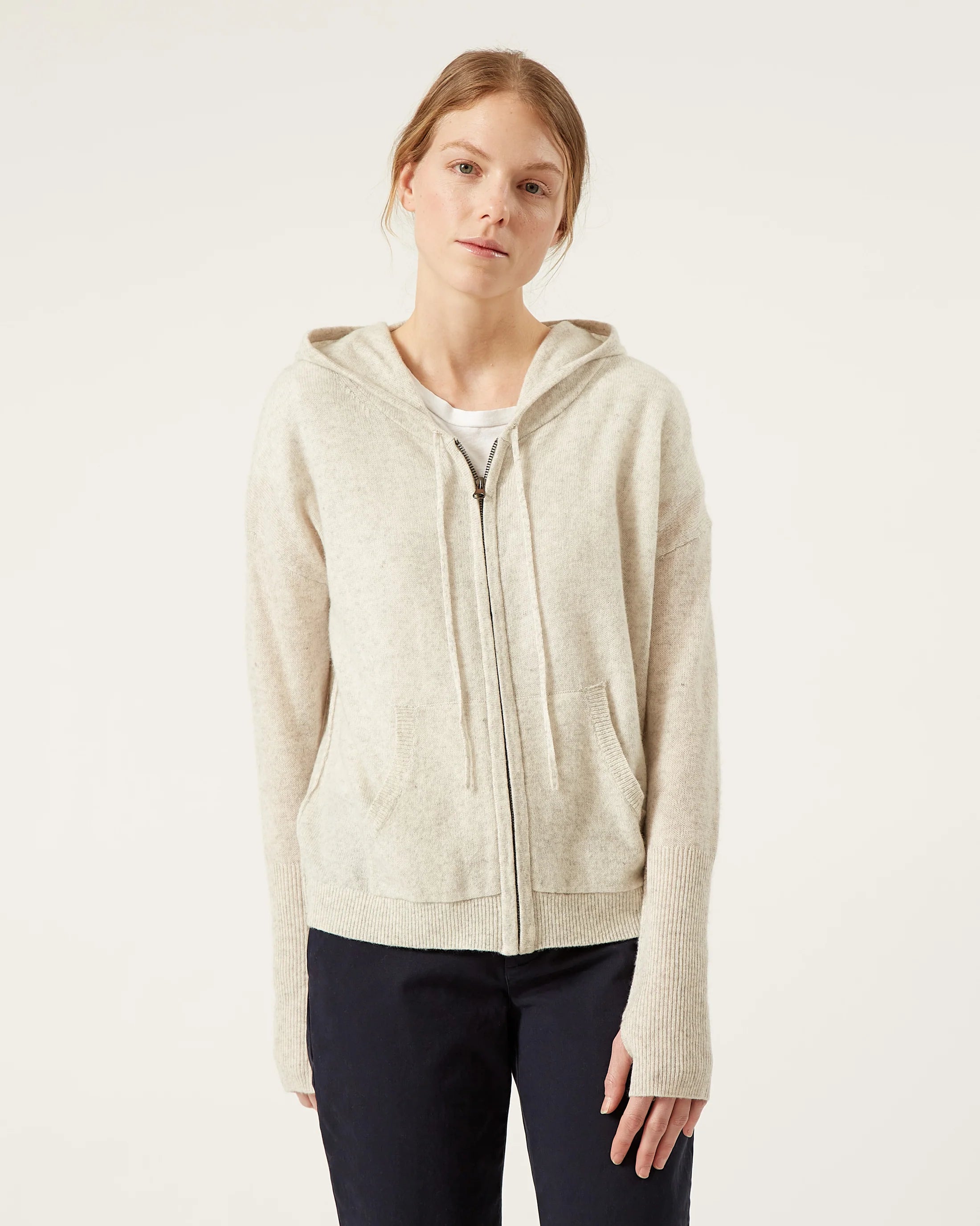 Naif Lina Hoodie in Melange Gray