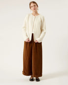 Naif Wool Risette Cardigan in Ivory