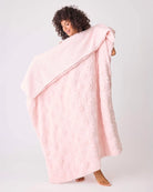 PJ Salvage Lets Get Cozy Blanket in Pink