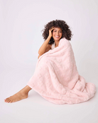PJ Salvage Lets Get Cozy Blanket in Pink