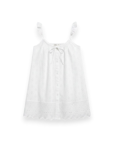 Eyelet Cami Sleep Dress | White Cloud
