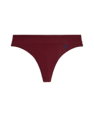 a mid rise cotton thong by polo ralph lauren in a dark burgundy colour
