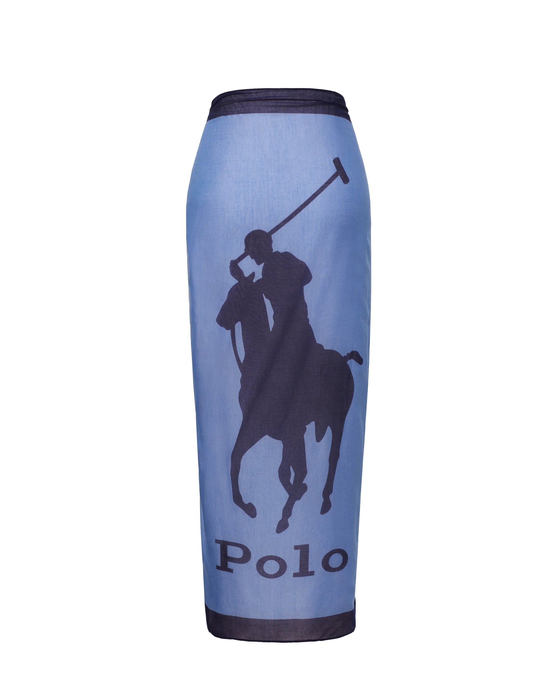 Polo Ralph Lauren big pony scarf pareo cover up in blue