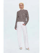  brown and white knit sweater 