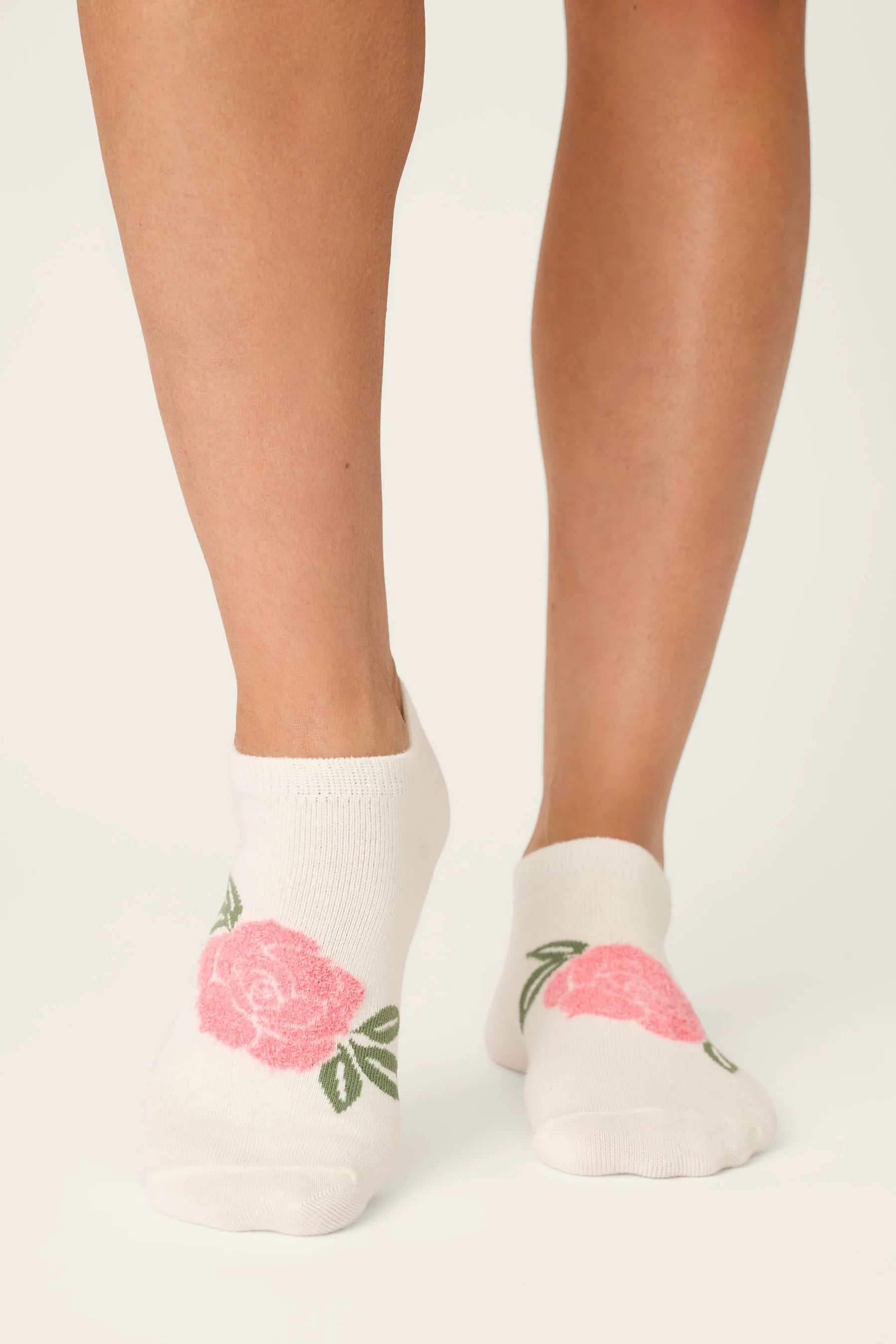 three pack of angle socks in white, blue and pink
